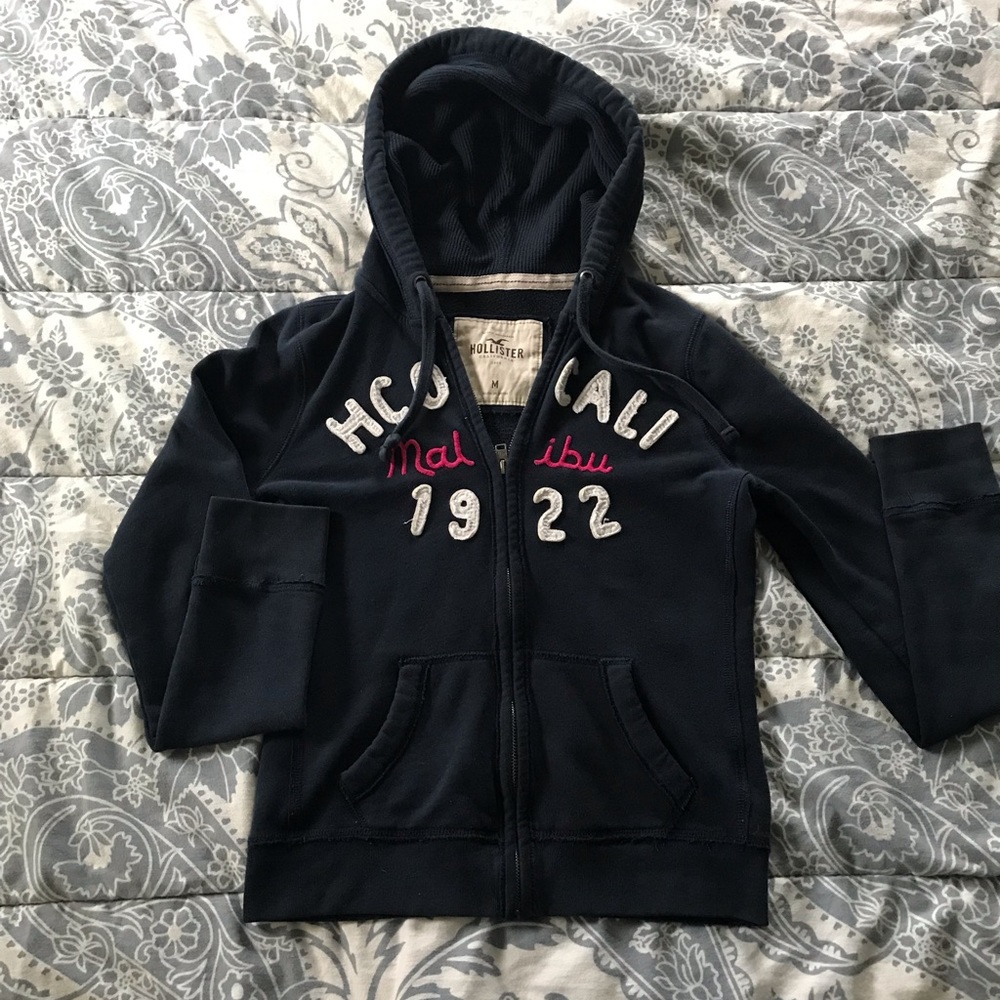 Hollister Medium Navy Blue ZIP-up sweatshirt